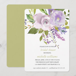 Convite Azeite  Chá de panela De Casamento Floral De Lava