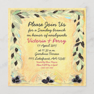 Convite Azeitona mediterrânea feita sob encomenda & almo