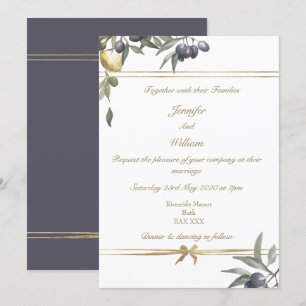 Convite Azeitonas e limões de Arco Dourado