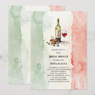 Convite Azeitonas italianas Chá de panela Itália