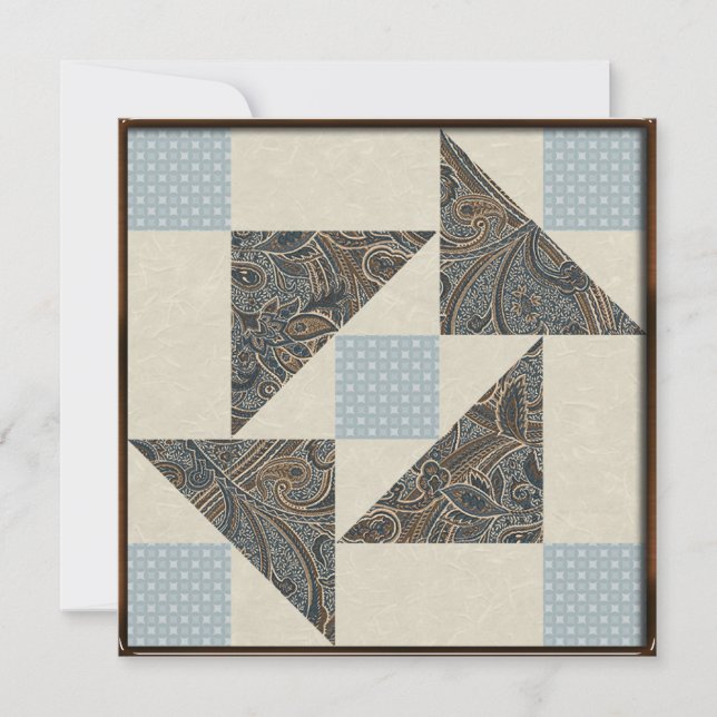 Convite Azuis e cinzas do quebra-cabeça da avó (Frente)