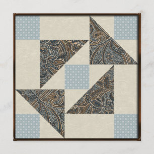 Convite Azuis e cinzas do quebra-cabeça da avó