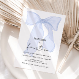 Convite Azul Arco Coquette Birthday