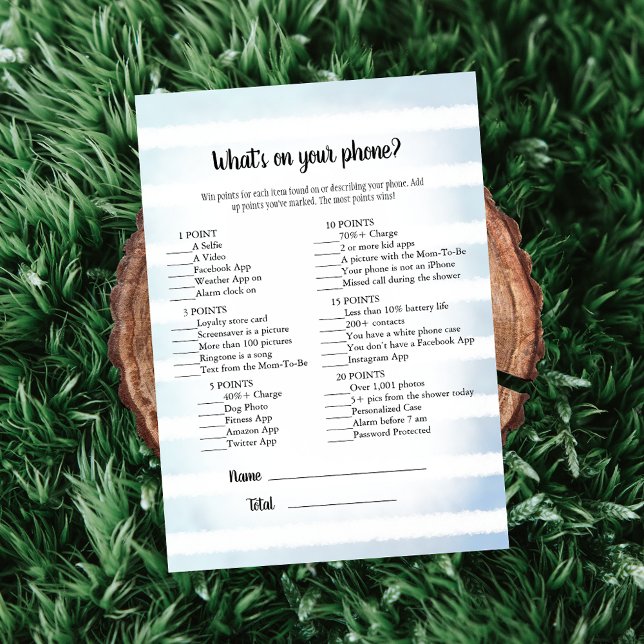 Convite Azul branco O que há no seu jogo telefônico (Criador carregado)