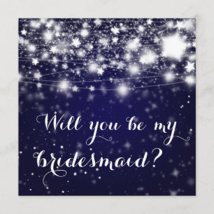 Convite Azul brilhante   Estrelas Serás A Minha Porta-Pont