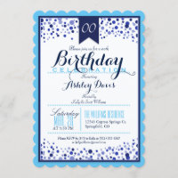 Azul-céu, branco, Festa de aniversário azul-Marinh