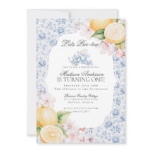 Azul Chinoiserie Tea Party Aniversário Toile