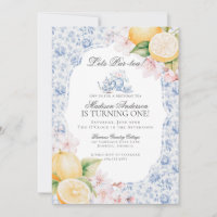 Azul Chinoiserie Tea Party Aniversário Toile