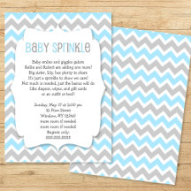 Azul Cinza Chevron Boy Sprinkle