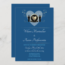 Azul Clássico de Casamento Dourado Masculino