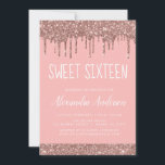 Convite Azul cor-de-rosa-claro-Dourado rosa 16 Doce Aniver<br><div class="desc">Cor-de-rosa-azul - Convite de aniversário com brilho cintilante Dourado e brilhante 16. Este é o perfeito 16 anos de Aniversário convite para um Rosa moderno Dourado e brilhante Festa de aniversário brilhante brilhante brilhante brilhante brilhante brilhante. Entre em contato com o designer para encontrar itens personalizados correspondentes.</div>