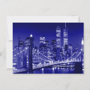 Convite Azul da Cidade de Nova York
