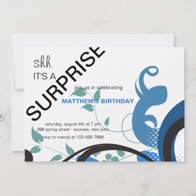 Convite azul da energia (Frente)