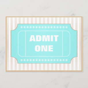 Convite Azul de Brown do partido do filme