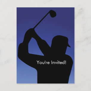 Convite Azul de Golfe Masculino