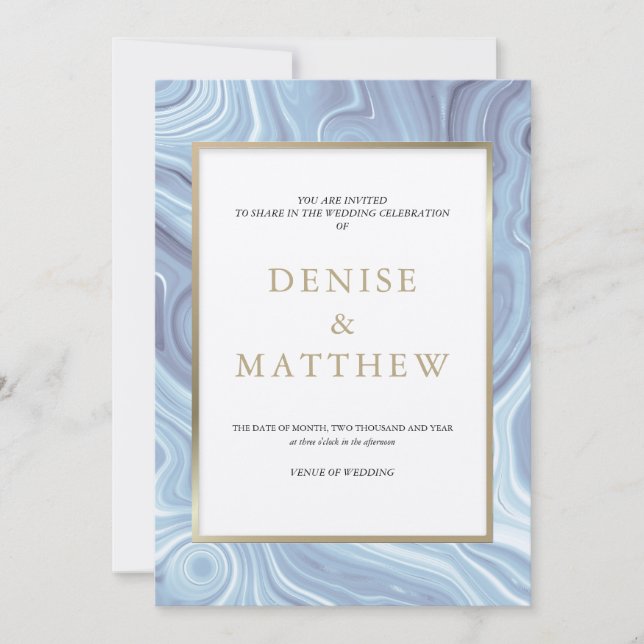 Convite Azul De Omphalodes De Coleção De Agatos (Frente)