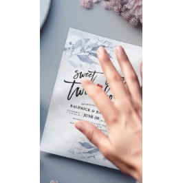 Convite Azul Deixa Chá de fraldas Bons Gêmeos