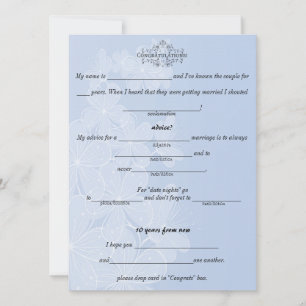 Convite Azul e Branco, Conselhos de Casamento, Comentário,