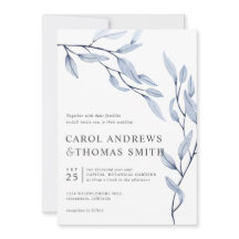 Azul etéreo | Casamento com Folhas Botânicas Verti