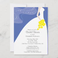 Azul gracioso do chá de panela da noiva