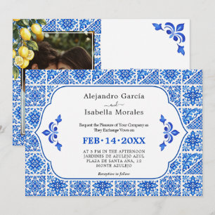 Convite 💙🍋 Azul & Limone Romance Edição de foto