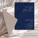 Convite Azul Marinho moderno | Casamento de Ricos de Prata<br><div class="desc">Este marinho moderno azul | prata, nada de convite de casamento de rico é perfeito para o seu casamento de vô clássico. Seu design simples, único e abstrato, acompanhado de um roteiro mínimo contemporâneo e de uma paleta escura de cor azul-marinho dá a este produto uma sensação de luxo formal...</div>