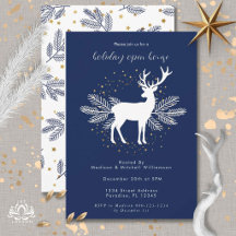 Azul Marinho Natal Branco Cervo Evergreen Escandin