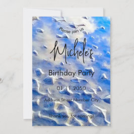 Convite Azul oceano e do céu 