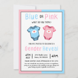 Convite Azul ou Rosa? O que você acha Revelação de Gênero