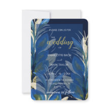 Azul Penas de Peacock Deixa Aquarela