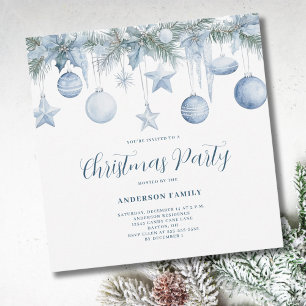 Convite Azul Pine Natal