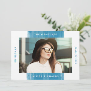 Convite Azul pintado  Festa de formatura de fotos