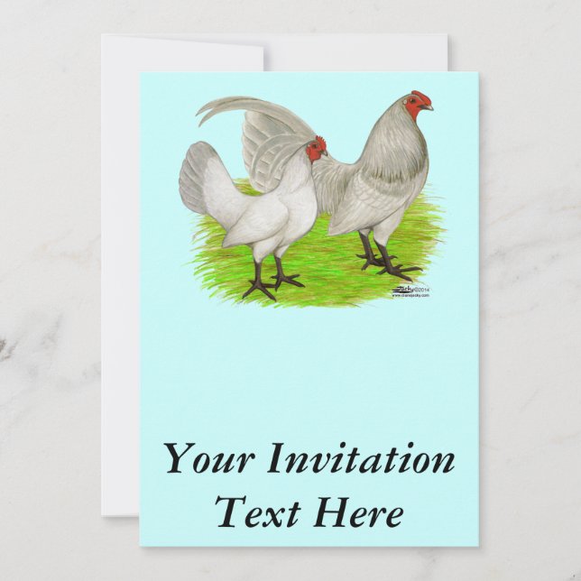 Convite Azul próprio para jogo antigo (Frente)