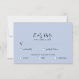 Convite Azul Prussiano + Periwinkle Aguarela Floral RSVP