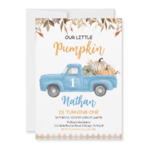 Azul Pumpkin Truck Aniversário