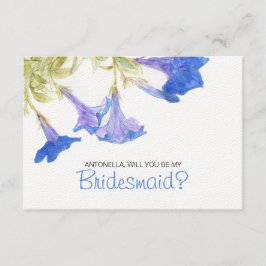 Convite Azul, serás a minha dona de Bridesmaid Flores Azui