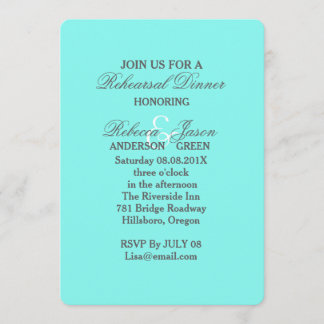 Convite azul turquesa aqua azul casamento