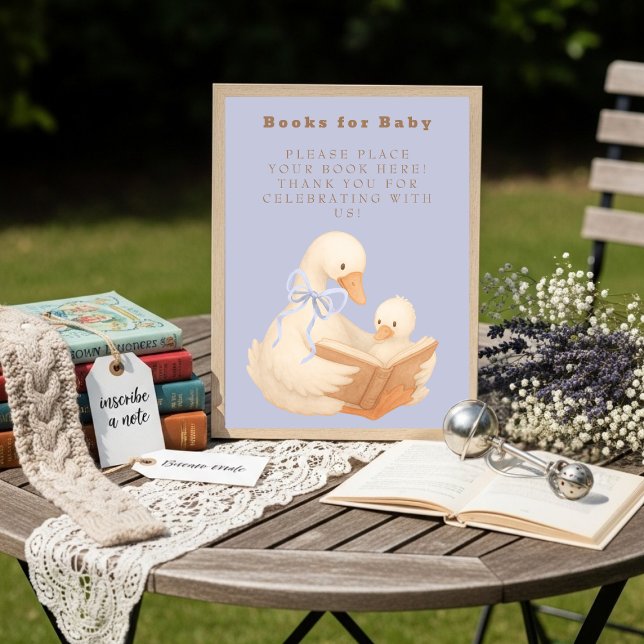 Convite Azul Um Ganso Bobo Livros para Bebê Sinal (Blue A Silly Goose Books for Baby Sign)