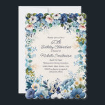 Convite Azul White Floral 60º Aniversário Escalonado<br><div class="desc">Marinho elegante e azul empoeirado com branco festa de aniversário floral 60º convite escalopado para mulheres. Este convite foi feito para 60 anos, mas pode ser personalizado para qualquer pessoa de qualquer idade. Entre em contato comigo para obter assistência com suas personalizações ou para solicitar outros produtos Zazzle correspondentes ou...</div>
