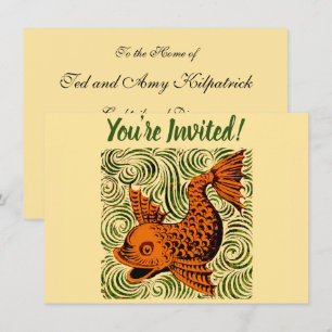 Convite Azulejo Antigo Peixe Arte Antiga de Morgan