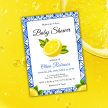 Azulejo Azul Italiano Positano Lemon Chá de fralda