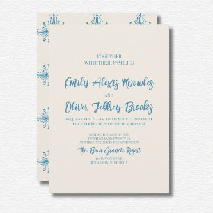 Convite Azulejo Blue Wedding
