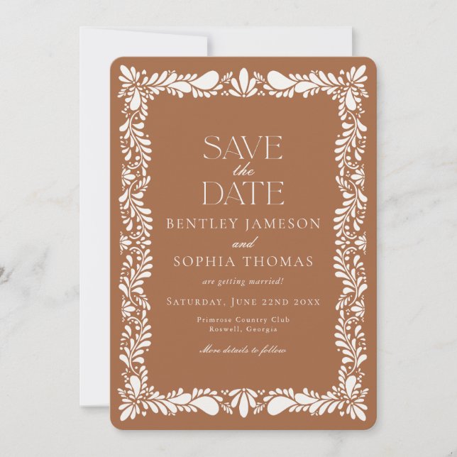 Convite Azulejo de argila Talavera Fiesta Espanhola Salve  (Frente)