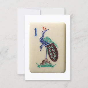 Convite azulejo de Mahjong Peacock