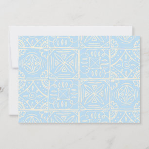 Convite Azulejo delicado no estilo Amalfi sem emenda