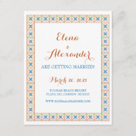 Convite Azulejo Espanhol Talavera Save the Date