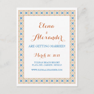 Convite Azulejo Espanhol Talavera Save the Date