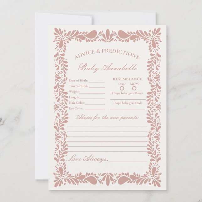 Convite Azulejo Rosa Talavera - Aconselhamento Espanhol pa (Frente)