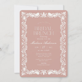 Convite Azulejo Rosa Talavera Espanhol Fiesta Bridal Brunc