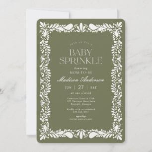 Convite Azulejo Verde de Talavera Festa Espanhola Chuveiri